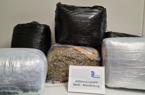 Zollfahndungsamt Berlin-Brandenburg: ZOLL-BB: Marihuana-Bande von Zollfahndung gestoppt