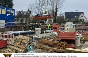 Feuerwehr München: FW-M: Sturz auf Baustelle (Pasing)