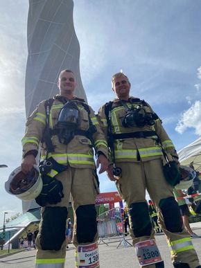 FW Konstanz: Feuerwehr Konstanz aktiv beim 4.TK Elevator Towerrrun in Rottweil