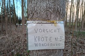 Bund f&uuml;r Umwelt und Naturschutz Deutschland e.V. (BUND): ++ Kr&ouml;tenwanderung 2026: BUND ruft zu besonderer R&uuml;cksicht im Stra&szlig;enverkehr auf ++