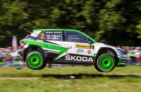 Skoda Auto Deutschland GmbH: Barum Czech Rally Zlín: Amtierende Meister Kopecký/Dresler holen sechsten Saisonsieg für SKODA (FOTO)