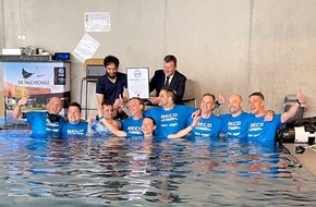 REKORD-INSTITUT für DEUTSCHLAND: RID-Weltrekord verbessert: »größte 24-Stunden-Distanz eines 10er-Teams im Unterwasser-Cycling« (123,15 Kilometer). Österreichischer Betriebssport Verband holt Bestleistung von Deutschland nach Österreich.