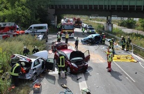 Feuerwehr Dortmund: FW-DO: 08.08.2019 EINGEKLEMMTE PERSON DORTMUND MITTE
Schwerer Verkehrsunfall mit zwei eingeklemmten Personen