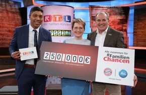 Procter & Gamble Germany GmbH & Co Operations oHG: Alle zusammen für #FamilienChancen: P&G spendet über 500.000 Euro im Rahmen des RTL-Spendenmarathon