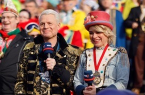 WDR Westdeutscher Rundfunk: Neues Team für den Kölner Rosenmontagszug: Sabine Heinrich kommentiert mit Guido Cantz