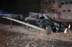 Polizeipräsidium Westpfalz: POL-PPWP: Verkehrsunfall eins Fahranfängers unter Alkoholeinfluss