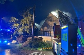 Feuerwehr Dortmund: FW-DO: Brand eines landwirtschaftlichen Anwesens in Dortmund-Brechten