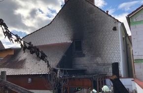 Polizeidirektion Worms: POL-PDWO: Osthofen - Anbau durch Feuer zerstört