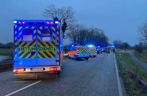 Kreisfeuerwehrverband Plön: FW-PLÖ: Verkehrsunfall auf der B76 Höhe Plön. 7 verunfallte PKW, 9 betroffene Personen, 2 Personen in Krankenhaus
