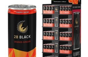 28 BLACK: Orange trifft Ingwer - Energy Drink 28 BLACK präsentiert neue Sorte / 28 BLACK erweitert Produktrange um Orange-Ginger (FOTO)