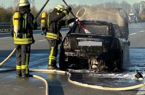 Kreisfeuerwehr Rotenburg (Wümme): FW-ROW: Mini Cooper brennt in voller Ausdehnung