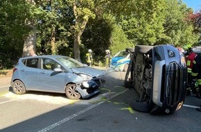 Freiwillige Feuerwehr Hünxe: FW Hünxe: Verkehrsunfall mit 2 PKW