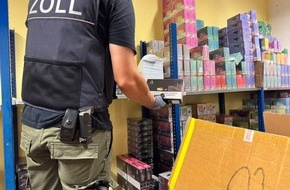 Zollfahndungsamt Essen: ZOLL-E: Durchsuchungen und Vollstreckung von Haftbefehlen im Bereich der illegalen Einfuhr von Einweg-E-Zigaretten (Vapes) mit einem gesch&auml;tzten Steuerschaden in H&ouml;he von 33 Millionen Euro