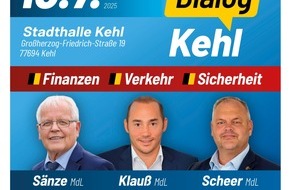 AfD-Fraktion im Landtag von Baden-Württemberg: Einladung zum Bürgerdialog der AfD-Landtagsfraktion in Kehl