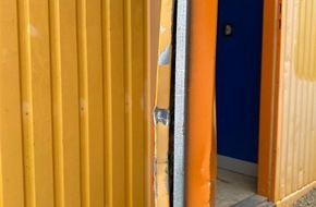 Polizeidirektion Kaiserslautern: POL-PDKL: Mehrere Container aufgebrochen - Hoher Schaden