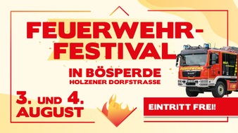 FW Menden: An diesem Wochenende: Zwei Tage Feuerwehrfestival in Bösperde