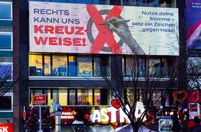 rock&stars: Werbebranche vereint: "Rechts kann uns kreuzweise" / Hamburg startet eine der sichtbarsten Kampagnen zur Bundestagswahl 2025