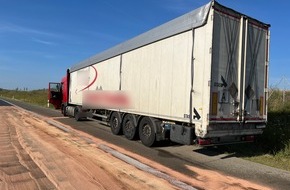 Autobahnpolizeiinspektion: API-TH: 600 Liter Diesel ausgelaufen