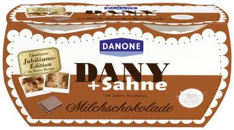 Danone DACH: Dany Sahne: 40 Jahre Tradition und Innovation / Leckere Jubiläumssorte Milchschokolade im originalen Retro-Design (BILD)