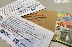 Kreispolizeibehörde Kleve: POL-KLE: Kreis Kleve- Betrug verhindern/ Aktion "Umschlag gegen Telefonbetrug"- Will ein Betrüger mein Geld?!