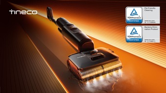 ECOVACS GLOBAL PTE. LTD.: Doppelte TÜV-Zertifizierung für den Tineco FLOOR ONE S7 Stretch Steam für Bakterienbeseitigung und haustierfreundliche Reinigung