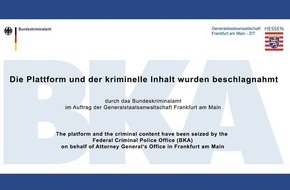 Bundeskriminalamt: BKA: Festnahme des mutmaßlichen Betreibers einer großen deutschsprachigen Darknet-Plattform und Beschlagnahme des Servers der Plattform
