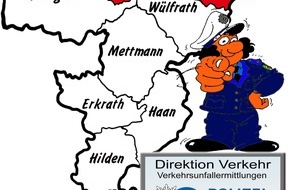 Polizei Mettmann: POL-ME: Verkehrsunfallfluchten aus dem Kreisgebiet - Velbert / Heiligenhaus / Monheim - 2108128