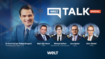 WELT Nachrichtensender: WELT TV mit Sondersendung zu Landtagswahlen / ab 21 Uhr WELT Talk mit Alice Weidel (AfD), Jens Spahn (CDU), Bijan Djir-Sarai (FDP) und Michael Kellner (Bündnis 90/Die Grünen)