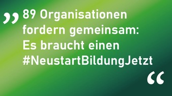 Bund der Freien Waldorfschulen: Bündnis erneuert Appell für einen Nationalen Bildungsgipfel. Waldorfschulen von Anfang an Mitunterzeichner