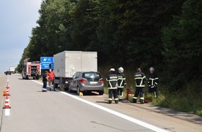 Polizeidirektion Kaiserslautern: POL-PDKL: Ungebremst auf Lastwagen aufgefahren