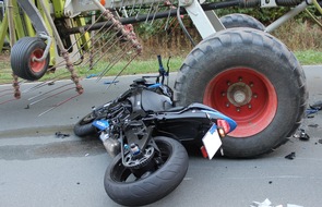 Kreispolizeibehörde Olpe: POL-OE: Verkehrsunfall mit schwer verletzter Motorradfahrerin