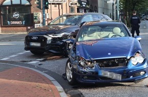 Polizei Bremerhaven: POL-Bremerhaven: Unfall im Berufsverkehr: Autos kollidieren unweit des Bremerhavener Hauptbahnhofs