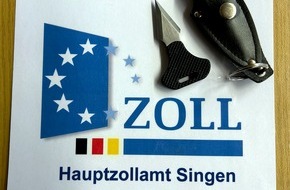 Hauptzollamt Singen: HZA-SI: Verbotenes Faustmesser im Gep&auml;ck - Zoll stellt verbotenes Faustmesser sicher
