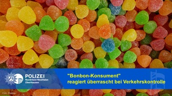Polizeipräsidium Oberhausen: POL-OB: "Bonbon-Konsument" reagiert überrascht bei Verkehrskontrolle