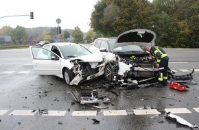 Polizei Coesfeld: POL-COE: Coesfeld, B525, Borkener Straße/Zwei Verletzte bei Verkehrsunfall