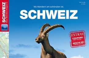 Wandermagazin SCHWEIZ: Das neue Wandermagazin SCHWEIZ ist da! / Jetzt mit neuem Erscheinungsbild und Coupons zum Heraustrennen im Wert von über CHF 200.-