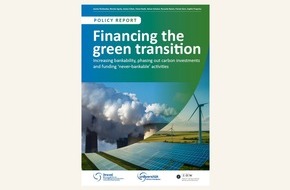 Institut für ökologische Wirtschaftsforschung: Online Launch Event of Policy Report “Financing the green transition: Increasing bankability, phasing out carbon investments and funding 'never bankable' activities"