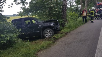 Feuerwehr Schermbeck: FW-Schermbeck: Vermeindlicher Verkehrsunfall ließ Feuerwehr ausrücken