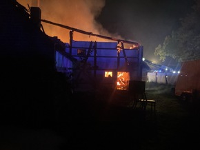 FW-DO: FW-DO: Ergänzung zur Meldung Brand eines landwirtschaftlichen Anwesens in Dortmund - Erneuter Brand in der Nacht