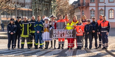 Polizeipräsidium Mainz: POL-PPMZ: Blaulichtorganisationen unterstützen Kampagne der Polizei Rheinland-Pfalz - "Respect the Limit"