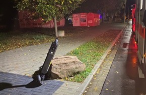 Polizeidirektion Landau: POL-PDLD: Betrunken auf einem e- scooter in Jockgrim einen schmerzhaften Unfall verursacht