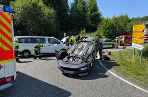 Feuerwehren VG Westerburg: FW VG Westerburg: Verkehrsunfall auf B8 bei Hahn am See fordert vier Verletzte