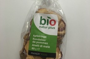 Manor AG: Manor ritira dai suoi scaffali le rondelle di mela BIO BNP da 60 g