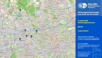 Polizeipräsidium Oberhausen: POL-OB: Wohnungseinbruchsradar - Hälfte der Wohnungseinbrüche gescheitert