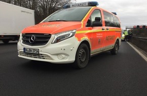 Feuerwehr und Rettungsdienst Bonn: FW-BN: Verkehrsunfall auf der Autobahn