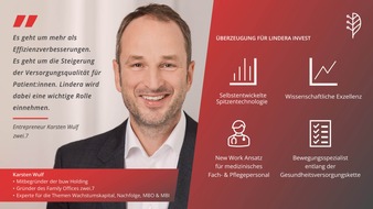 Lindera GmbH: Künstliche Intelligenz für den Gesundheitssektor: Lindera schließt Finanzierungsrunde über sechs Millionen Euro erfolgreich ab