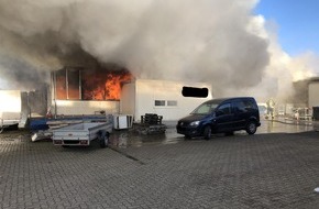 Polizeidirektion Pirmasens: POL-PDPS: Brand einer Produktionshalle eines metallverarbeitenden Betriebs