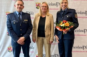 Polizeipräsidium Trier: POL-PPTR: Polizeipräsidentin Anja Rakowski führte die neue Leiterin der Polizeidirektion Trier in ihr Amt ein