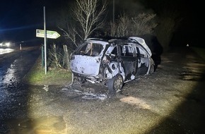 Polizeidirektion Pirmasens: POL-PDPS: Pkw brennt aus - Polizei bittet um Zeugenhinweise
