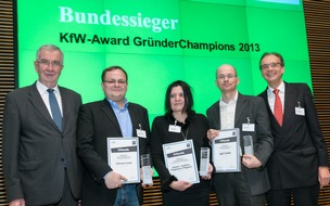 Deutsche Gründer- und Unternehmertage (deGUT): Start-ups aus Berlin, Brandenburg und Thüringen als Bundessieger im Unternehmenswettbewerb KfW-Award GründerChampions 2013 ausgezeichnet (BILD)